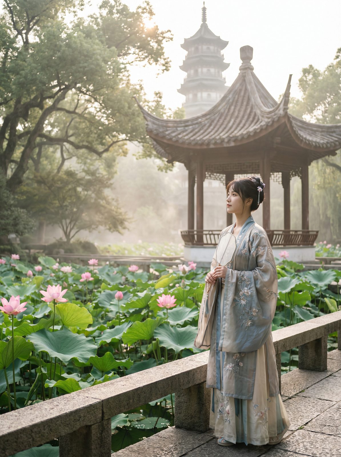 呦呦视频国风MV-古典汉服荷塘影像